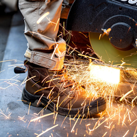 Bottes de sécurité de travail chaudes et hautes Diansen pour hommes, mode d'hiver, anti-feu, légères, imperméables, bottes de sécurité protectrices