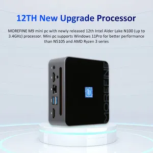MOREFINE 2024 yeni 12th Gen Mini Pc işlemci N100 Win11 Pro 4k Uhd çift Wi-fi iş Pc Mini bilgisayar