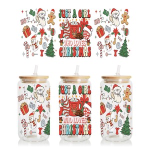 Nuevo producto personalizado de fábrica, transferencias de envoltura de <span class=keywords><strong>taza</strong></span>, 16oz, pegatinas navideñas, calcomanías UV DTF, envolturas de <span class=keywords><strong>taza</strong></span> listas para enviar para tazas - Product Image 1