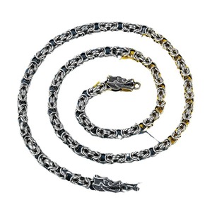 Collana da Uomo Hip Hop Classica Fatta a Mano, Nodo Marinario Ping An, Testa di Drago, Stile Semplice e Personalizzato, Trendsetter - Product Image 5