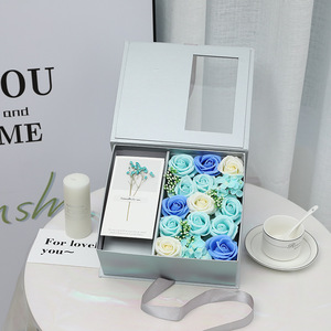 Regalos Creativos para el Día de San Valentín para Novio y Novia, Caja de <span class=keywords><strong>Regalo</strong></span> Romántica con Jabón en Forma de Rosa, Caja de Joyería con Letra, Día de la <span class=keywords><strong>Madre</strong></span> - Product Image 5