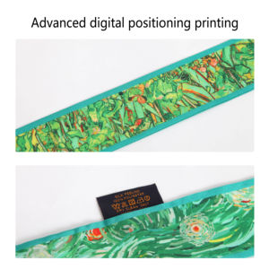 Wholesale 90*5cm Ribbon Scarf Chiffon Vintage Bandeau Handle Hair Decoration <b>Hijab</b> Printed Scarves For Women - Product Image 3
