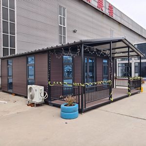 Casas Contenedor Tipo Trailer de 20 pies con Techo Plano y Diseño Inclinado, Material de Panel Sándwich para Uso como Oficina Moderna - Product Image 3