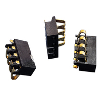 Connecteur de batterie à ressort CMS, pas de 1,6 PH, 3 à 10 broches, contact mâle, connecteur de charge d'alimentation, contacts plaqués or, borne métallique pour PCB