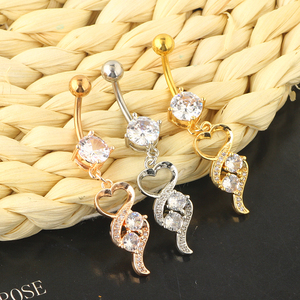 पेट बटन के छल्ले जनजातीय लटकना सेट सर्जिकल इस्पात 14G घुमावदार Barbells भेदी बार शरीर के गहने नाभि भेदी - Product Image 4