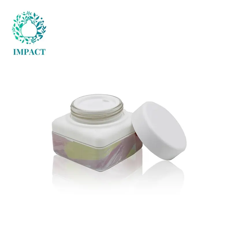 wide neck cosmetic cream jar glass with lids for body butter