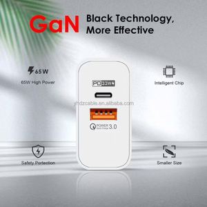 อะแดปเตอร์ชาร์จเร็ว 65W GAN แบบ 2 พอร์ต USB+USB-C รองรับ Multi PD3.0 สำหรับอุปกรณ์ Apple กำลังไฟสูง - Product Image 6