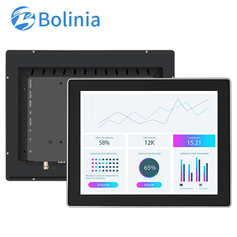 15 Inch 1024*768 4:3 VGA AV BNC USB Capacitive PCAP Touch Screen Aluminum Frame TFT Wall Mounted Industrial LCD Monitor