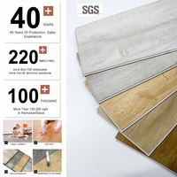 Plancher en PVC imperméable flottant à clic 4 mm 5 mm Vinyle à clic Chevron Chevron Parquet Spc