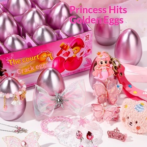 Uovo Dorato Sorpresa per Bambini, Nuovo Modello <span class=keywords><strong>Principessa</strong></span> Elsa, Giocattolo in Plastica per Ragazze, Regalo di Compleanno, Premio per Età 14+ Scuola Elementare - Product Image 3