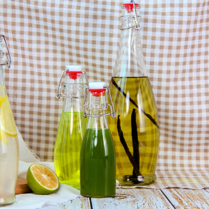 Botella de cerveza de 32 onzas con tapa Flip para Kombucha kéfir de extracto de vainilla <span class=keywords><strong>coquito</strong></span> de jugo de té botellas de cristal - Product Image 2