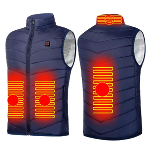 Custom Logo Lightweight Windproof Heated Men's <b>Vest</b> 100% Polyester Polyester+Cotton Filled Winter USB Battery Electric Casual - Product Image 2