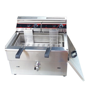 <span class=keywords><strong>Friggitrice</strong></span> Professionale a Gas con Propano 40 <span class=keywords><strong>L</strong></span> in Acciaio Inox 1 Vasca <span class=keywords><strong>2</strong></span> Cestelli - Product Image 1