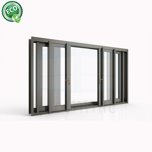 Puerta Corredera y Abatible con Aislamiento Térmico, Acabado Exterior, Triple Acristalamiento, Vidrio Low-E, Resistente, para Balcón y Patio de Villa - Product Image 1