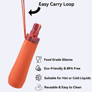 Botellas de Agua Plegables Duraderas y Ligeras, a Prueba de Fugas, Reutilizables, Libres de BPA, de Silicona - Product Image 6
