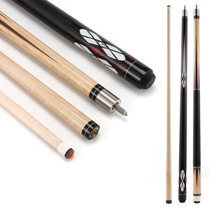 Taco <span class=keywords><strong>de</strong></span> billar en oferta, <span class=keywords><strong>de</strong></span> madera <span class=keywords><strong>de</strong></span> arce <span class=keywords><strong>de</strong></span> alta calidad, con extremo forrado en cuero, 58 pulgadas, punta <span class=keywords><strong>de</strong></span> 13 mm, unión <span class=keywords><strong>de</strong></span> acero inoxidable. - Product Image 1