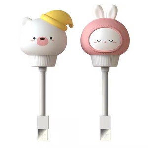 Controllo vocale USB piccolo orso coniglio anatra per bambini Plug in Mini luce notturna per animali domestici adorabile bambino intelligente luce notturna luna - Product Image 3