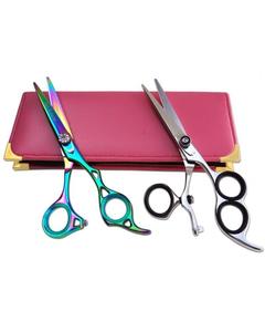 Paquete de 2 Tijeras Profesionales de Salón - J2 de Acero Inoxidable Japonés con Acabado Espejo para Diestros - Product Image 3