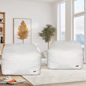 Fauteuil géant en forme de pouf pour une place fauteuil de loisir rempli de mousse à mémoire de forme fauteuil canapé de salon chaise longue gonflable pouf - Product Image 2