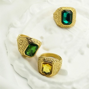 Nordic Viking <b>Rings</b> Jewelry Stainless Steel Gemstone Charm <b>Rings</b> Men - Product Image 4