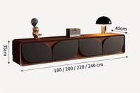 Meuble TV moderne en bois noir pour salon, meuble de maison simple, portable, multifonctionnel, nouveau support TV de luxe