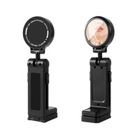 Nouveau style de miroir de maquillage pliable magnétique flexible pour voyage, support de téléphone de bureau
