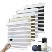 Persianas Eléctricas Zebra Más Vendidas, Control Remoto Inteligente, Persianas Automáticas de Doble Capa, Persianas Motorizadas Zebra para Habitaciones Infantiles y Oficinas