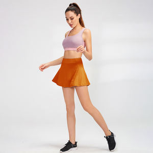 Rok tenis berlipat Mini wanita, dengan Logo di pinggang termasuk celana pendek dalam untuk kebugaran Yoga Gym basket & tenis - Product Image 3