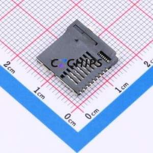 TF-012 SD Card / Memory Card Connector SMD Connector Self-Return Type MicroSD Card (TF Card) Card Holder 2mm - Product Image 2