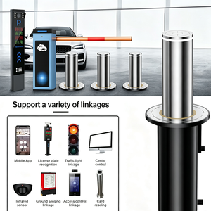 Bolardo Retráctil Hidráulico de Acero Inoxidable, Barrera de Seguridad Anticollisión para Entrada de Fábricas y Estacionamientos Comerciales - Product Image 3
