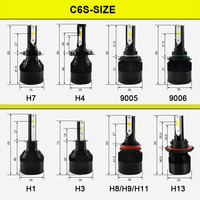 Nailnao — ampoule avant Led 9006 lm, ampoules pour phares de voiture, H1, H4, H7, H11, H13, Turbos, C6