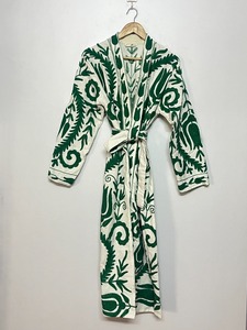 เสื้อคลุมกิโมโนยาวปักลายซูซานี ผ้าฝ้าย 100% สำหรับผู้หญิง อุ่นสบายในฤดูหนาว เป็นมิตรกับสิ่งแวดล้อม สไตล์ลำลอง - Product Image 2