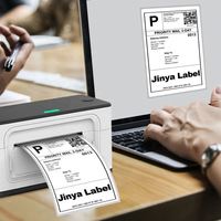 Étiquettes thermiques directes 2*1 pour codes à barres UPC, adresses, perforées et compatibles avec les imprimantes d'étiquettes de bureau Rollo, Zebra et autres