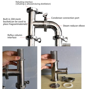 Mini équipement de brassage pour Gin, <span class=keywords><strong>20l</strong></span>, machine à eau distillée en acier inoxydable 304, distillateur d'alcool privé - Product Image 4