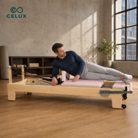 Matériel de Pilates Reformer portable, durable et réglable, avec lit en bois blanc, barre Infinity coulissante, structure en érable, pour entraînement corporel, taille personnalisée
