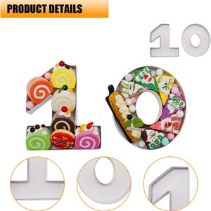 Alkiuyfv - Paquete de 10 Contenedores de Cartón Reciclables y Ecológicos de 8 Pulgadas para Dulces, Comida, Cumpleaños, con Número, Aptos para Alimentos - Product Image 4