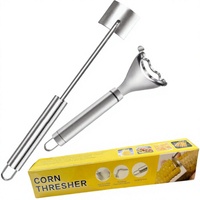 Ensemble de 2 éplucheurs de légumes en acier inoxydable, grattoir à maïs, décortiqueur de grains, éplucheur de cuisine multifonctionnel et tranchant, portatif