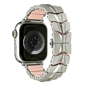 สายนาฬิกาข้อมือซิลิโคนแบบนิ่ม OEM เชื่อมต่อกับสแตนเลสสตีล สำหรับเปลี่ยนสายนาฬิกา IWatch 11 10 9 8 7 6 - Product Image 5