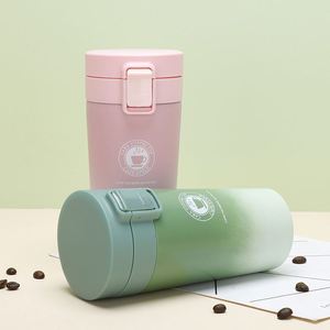 Gradient Stainless Steel Coffee Tumbler with Flip Lid, Insulated Travel <b>Mug</b> for Office, Car, Custom Logo - Product Image 4