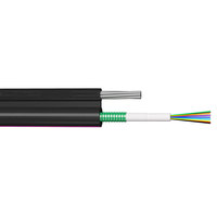 Câble à fibres optiques aérien autoportant GYXTC8S en forme de 8, 2-24 fibres, G652D monomode, armé avec tube central et messager en acier