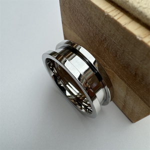 Macho Jewelry 316L Stainless Steel 2 Pieces Thread Screw <strong>Ring</strong> <strong>Blank</strong> Core for Inlay NFC <strong>Ring</strong> Jewelry - Product Image 3
