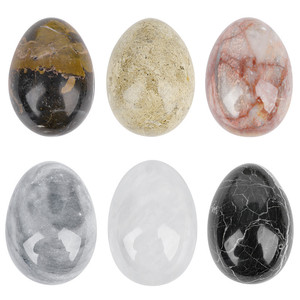 Factory Wholesale Home Decoration Ornament <strong>Marble</strong> <strong>Egg</strong> Shape Stone Crafts 7.5cm Natural Stone Afghan Jade Dinosaur <strong>Egg</strong> - Product Image 6