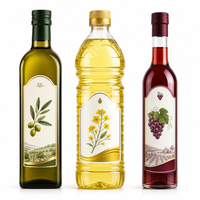 Autocollant personnalisé pour huile d'olive, étiquette autocollante pour bouteille en verre, emballage alimentaire