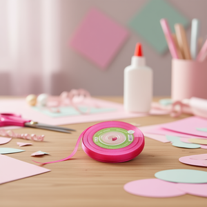 Nastro in chiffon ILAN 0,6 cm x 35 iarde rosa per artigianato e decorazioni - Product Image 3