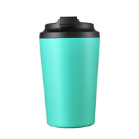 Tasse à café isotherme en acier inoxydable de 360 ml (12 oz) de 7e génération avec couvercle noir, double paroi sous vide, mug de voyage vierge pour sublimation