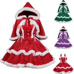 Vestidos de Múltiples Colores para Mujer, Traje con Capa, Vestido Rojo de Navidad con Tirantes, Sin Mangas, para Fiesta de Graduación - Product Image 1