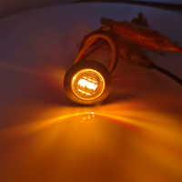 Feux latéraux LED bicolores rouge et ambre 12V 24V 3/4 pouces pour camion, remorque et autres accessoires d'éclairage automobile