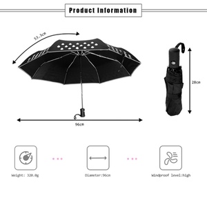 Magic <b>Umbrella</b> Will Change Color When Meet Water/rain Wholesale Custom <b>Umbrellas</b> with logo Printing 3-Fold - Product Image 3