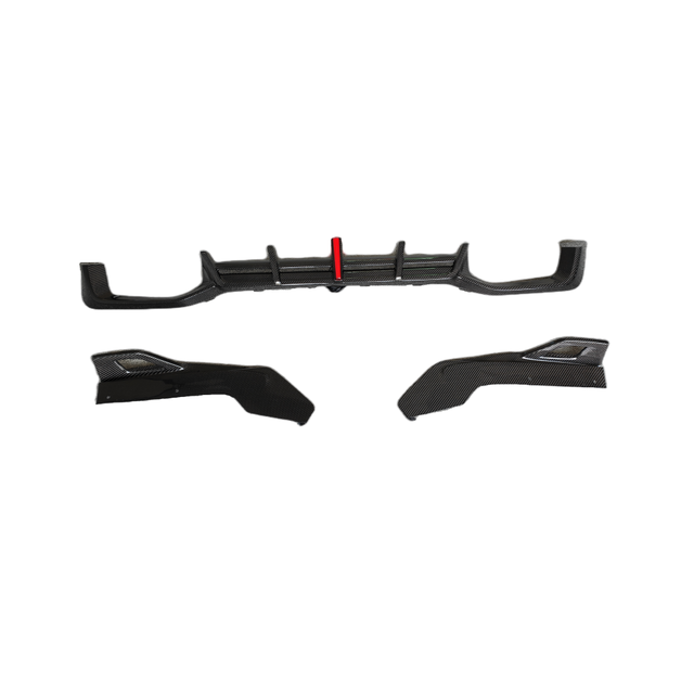 Suitable for BMW X3M X4M A-style Carbon Fiber Body Kit X3M X4M Carbon Fiber Rear Diffuser with Light