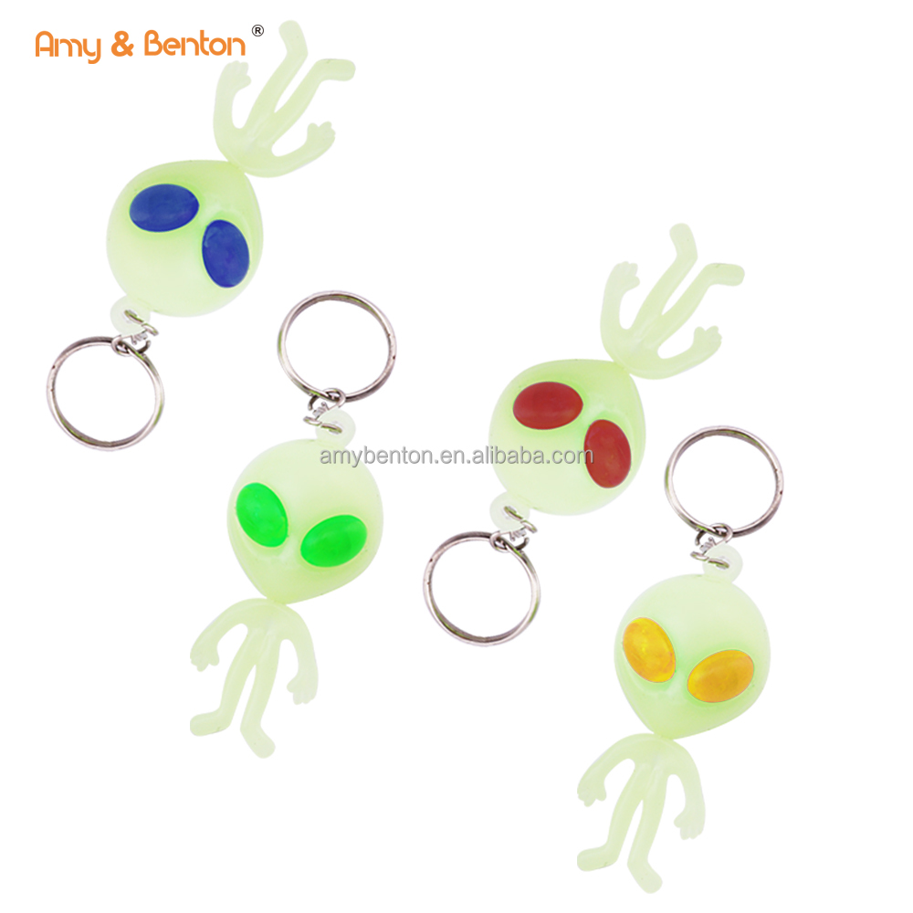 Luminous Glow-in-Dark Alien Keychains for Space Birthday Party